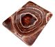 Aragonite bowl rectangular (100-150mm) completely hand cut! (Colors and drawings may vary)
