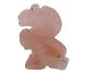 Handgeschnittene Mini-Tierfigur Drachen aus Rosenquarz.