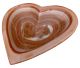 Bol en aragonite modèle Coeur (100-150mm) entièrement découpé à la main ! (Les couleurs et les dessins peuvent varier)