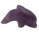 Mini figurine animale de dauphin coupée à la main en Amethyst.