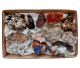 Marokko-Mineralienmischung (große Stücke) in Sammel-/Sammelbox.