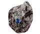 Cavansite in mother rock from the Poona district in India.