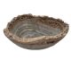 Onyx in gray, large deep bowl beautifully cut in beautiful usable shape, handmade in Mexico.