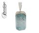 Prestige 925/000 silver crystal pendant series with real AQUAMARINE.