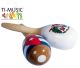 Boules-Samba (Maraca's)en bois avec peintures à main diverses!