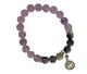 Lavender Amethyst bracelet with nice fantasy bead. (always fits)