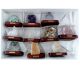 10 luxury minerals on wooden base in assortment box/sales box.