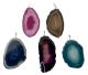 Agate disc pendant (assorted colors supplied) from Brazil.
