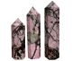 Rhodonite points hand-cut in Hunan/China.