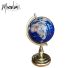 150mm Edelsteen (310 mm hoog) wereldbol op standaard in blauwe Lapis lazuli, goudkl. standaard.