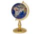Globe bleu de 150 mm entièrement incrusté de véritables pierres précieuses (