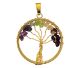 Chakra tree of life pendant NEW in gold color.
