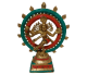 Nataraj beeld (Dancing Shiva) (brons) met steen inleg uitvoering zoals op foto 29 cm hoog.