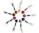 Luxury design bag & keychain with real gemstones 