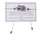 Rohes Edelstein-Labradorit-Howlith-Sodalith-Armband auf einer schönen Verkaufskarte mit der Beschreibung „Schlaf“