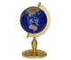 220mm blauer Globus komplett eingelegt mit echten Edelsteinen (
