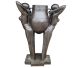 Art Nouveau statue of a female nude with a basin in high-quality bronze.