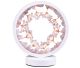 Veilleuse LED quartz rose, 20 cm de diamètre. USB 3,5 V sans adaptateur.