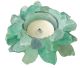 Photophore en fluorite de 10 cm, fabriqué à partir de véritables cristaux, pour un effet spectaculaire.