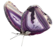 Agaatvlinder PAARS. Prachtige vlinders gemaakt van Agaat.