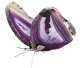 Agate papillon VIOLET. Beaux papillons en Agate.