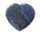 Coeur en sodalite de 30 mm de Bolivie, beau coeur entièrement découpé à la main.