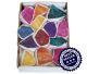 Rockcrystal colored in sales presentation box (160x125mm)