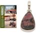 Rhodonite from Tanzania in 925/000 silver pendant. Unique & single copy