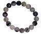 Ball bracelet 10mm made of Tourmaline quartz from Brazil.