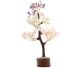 Arbre à pierres précieuses d'Améthyste, Cristal de roche et Quartz rose (300 pierres) Placé sur un socle de véritable pierre précieuse. Améthyste, Cristal de Roche et Quartz Rose du Brésil.