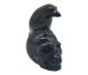 Oiseau de pierres précieuses sur crâne de 60 mm sculpté à la main à partir de différents types de pierres précieuses. sont fournis assortis.