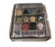 Alien assortment box (12 pieces approx. 35-40mm) in various kinds of gemstone