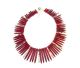 Bamboo coral choker with gold on silver (925/000) between parts