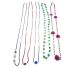 Ruby, Sapphire, Emerald Charleston necklaces 80 cm