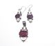925/000 Ruby pendant and earrings from India. 50% OFF