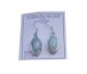925/000 Silber Ohrringe mit Larimar, Dom. Republik