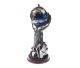 100 mm gemstone Globe placed on hand with genuine Afghan Lapis Lazuli.