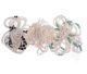 Bracelet de perles avec zirconia rondelles et  pierres gemmes en couleurs!