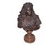 Bronzen Lodewijk XIV  torso 140 cm hoog op marmeren voet.