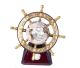 Mother-of-pearl with gemstone globe with anchor with real Mother of Pearl. (Pearl)