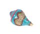 Indian trumpet shell with turquoise inlay
