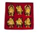 Boeddha set met 6 goudkleurige Boeddha's
