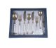 8 pcs cutlery set with luxury real 22 carat. gold overlay.