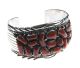 Bracelet Zuni Indien avec coraux rouge en 925/000 argent,