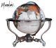 330mm Gemstone globe 3-legged in white mother-of-pearl.