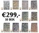 Super-Angebot: 10 Schachteln mit 54 Mineralien (54 Flats) sortiert geliefert.