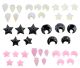 Bestseller package with 50 moons, stars and arrowheads in 3 types of stone.