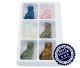 Cats XL in Lapis Lazuli, Dalmatian Jasper, Aventurine, Tiger eye, rose quartz & Opaline