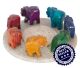 Chakra Elephant Ring tealights and / or incense holder (our most popular chakra article)