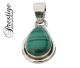 Malachite from Congo (Zaire) in 925/000 silver 